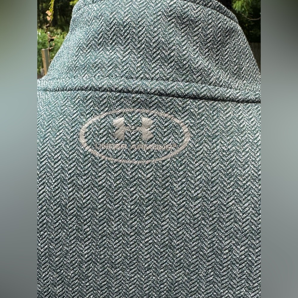 Under Armour Threadborne Teal Herringbone Quarter-Zip EUC Medium - Picture 4 of 8